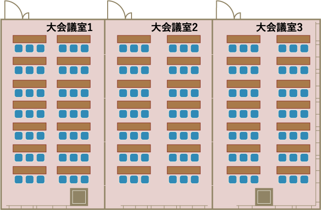 大会議室123平面図